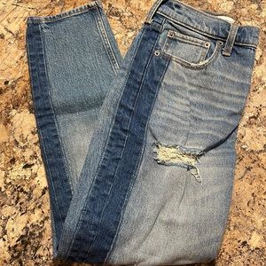abercombie & fitch high rise mom jeans